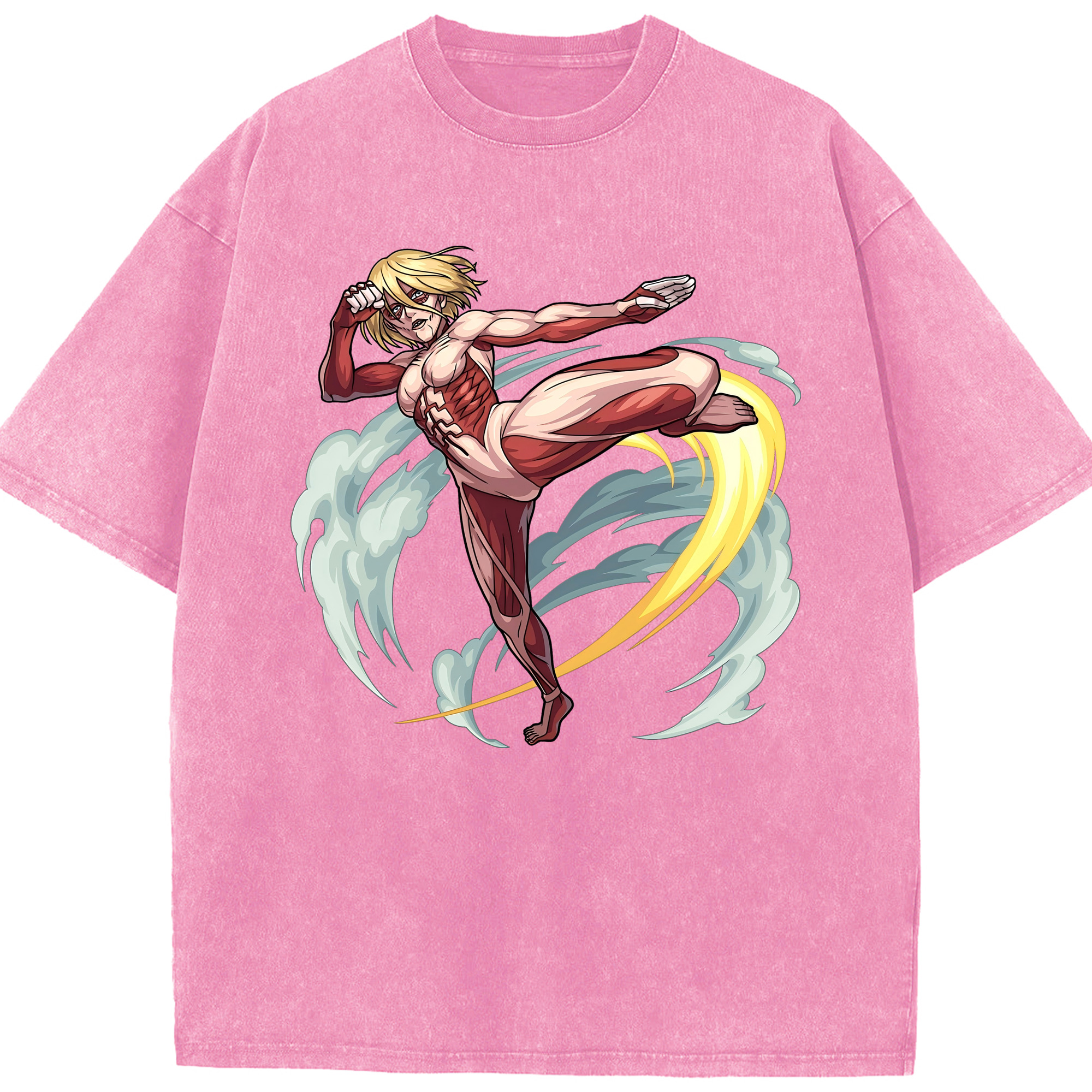 （画像用） 進撃の巨人 Attack on Titan 綿100% ヴィンテージ風 半袖Tシャツ（フロントプリント）